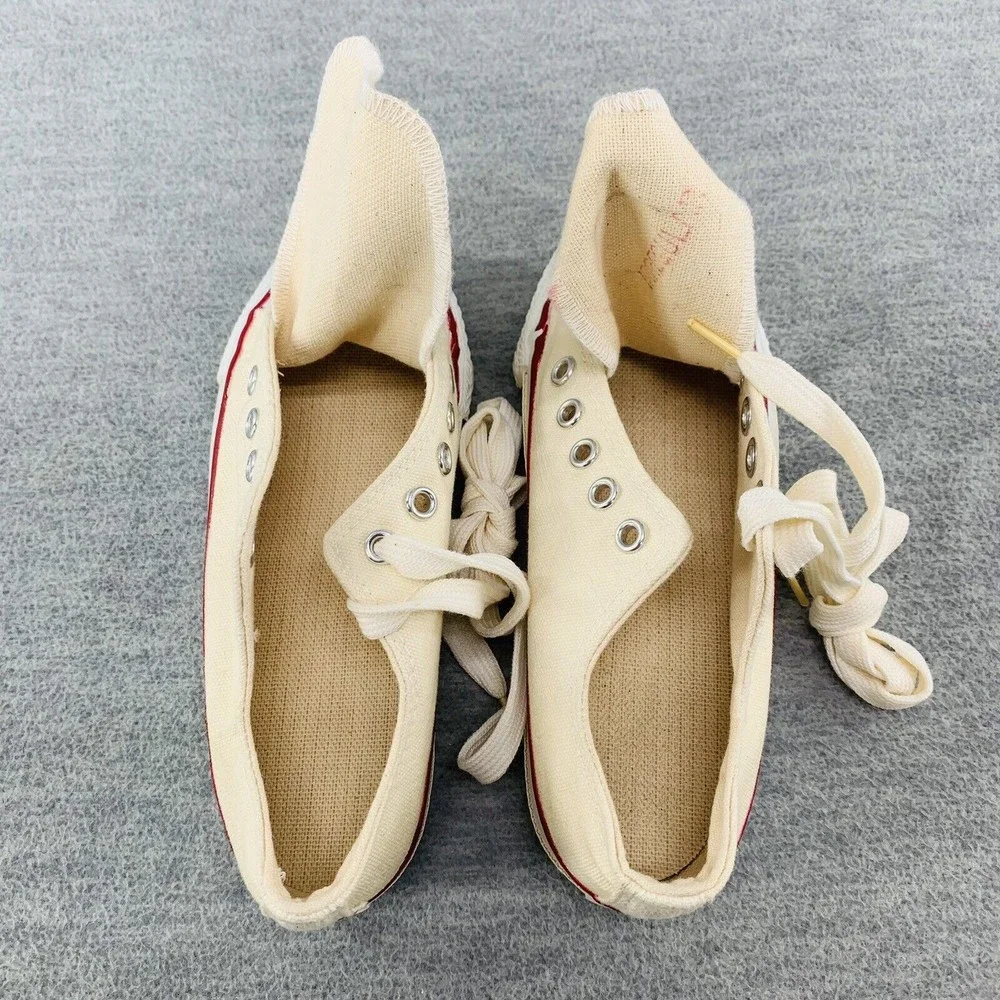 CONVERSE VINTAGE All Star - Youth Size 13.5 Cream Sneakers Chuck Taylor Low Top